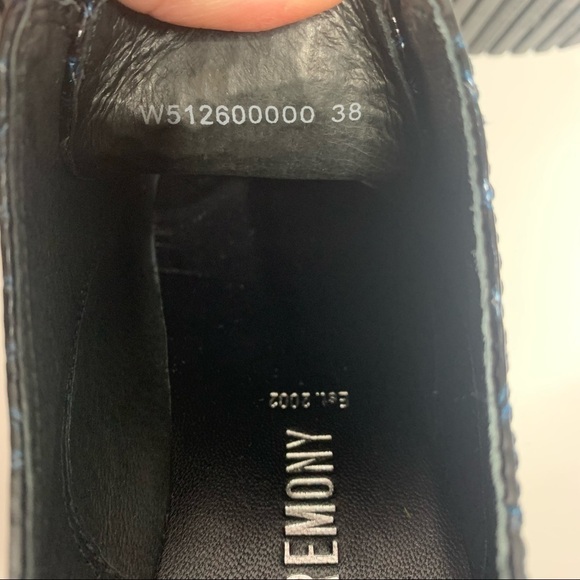 Opening Ceremony Crocodile Embossed Leather Platform Loafers - Picture 12 of 16